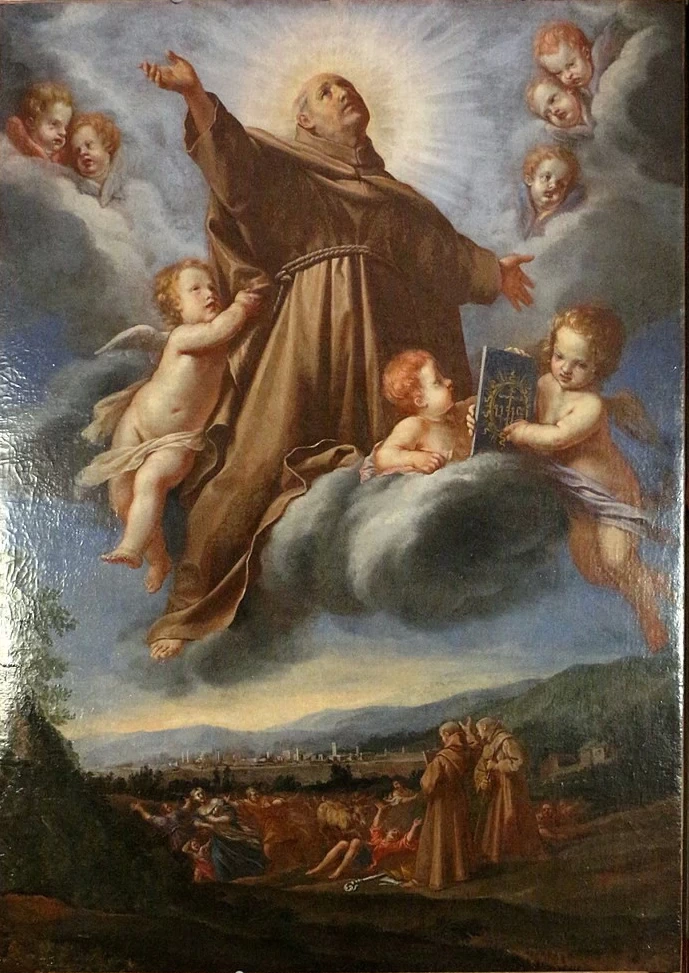 San Bernardino in gloria sulla città di Prato - San Francesco al Palco